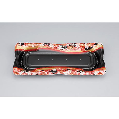 【蓋付き】SF華皿15(花かざり赤) 【本体50枚・蓋50枚セット】